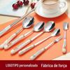 Estilo coreano aço inoxidável utensílios domésticos utensílios domésticos fruta garfo colher sobremesa criativa colher colher de arroz colher de café colher de crianças engrossado