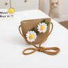 Sombrero de Sol de Playa de Verano con Set de Bolsa Pequeña Sombrero de Paja con Encaje Decorativo de Girasol Sombrero para el Sol Protector Solar para Niños y Niñas