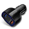 Cargador rápido dual USBQC3.0 para coche de 3,5 A con puerto PD y cargador inteligente tipo C.