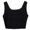 Camiseta sin mangas de tirantes de seda helada ultradelgada de verano para mujer, top interior corto transpirable anti-luz