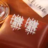 Brincos de Argola com Agulha de Prata 925 Design Criativo Moda de Alto Padrão Brincos Requintados Joias Tendência Estilo Ins