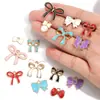 Colgante Pequeño de Esmalte de Colorido Lazo Estilo Coreano Estilo Ins Joyería Collar Pulsera Pendientes Materiales para Manualidades Multicolor U104