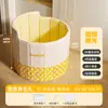 Tina de Baño Portátil Modelo Nuevo con Respaldo, Tina de Baño Redonda Plegable para Adultos Espesa de Temperatura Constante, Aislamiento de Sauna