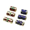 Cuentas tubulares de cloisonné aleación aceite goteando cuentas espaciadoras de agujero grande llavero de pájaro collar pulsera DIY accesorios de joyería al por mayor