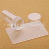 Sello de uñas color transparente sello de silicona suministros para uñas juego de raspador de mango chapado sello de silicona suave para uñas