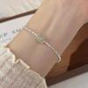 Pulsera de Plata Esterlina S925 Nuevo Estilo Nacional Chinoiserie Lujo Accesible Nicho Jade Hetian Natural Plata Rota Pulsera para Mujer