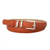 Cinturón de Hebilla de Pin Plateada de Alta Gama para Mujer, Piel Sintética, Estilo Sencillo Transfronterizo para el Día a Día, Cinturón Versátil para Traje de Mujer, En Stock