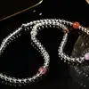 "Espacio Negativo" Calmante Natural de Alta Pureza Pulsera de Cristal Blanco Collar Bidireccional Multipiedra Atracción de Riqueza Pulsera de Tres Círculos Mayoreo