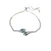 Pulsera de Serpiente de Ojos Verdes de Alta Gama para Mujer, Pulsera Ajustable Deslizante de Moda Estilo Lujo Ligero, Nuevos Accesorios para Manos 2024