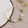 Pulseira de Cerâmica Jingdezhen Feminina Senso Avançado Novo Estilo Chinês Literário Melhor Amiga Mori Estilo Antigo Cordão de Mão Presente