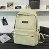 Mochila Escolar para Alunos do Ensino Fundamental, Estilo Simples para o Ensino Médio, Cor Sólida, Grande Capacidade, Mochila Versátil para Universitários