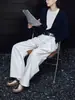Tricô Falso de Duas Peças Estilo Japonês Estilo Preguiçoso Estilo Retrô 2024 Celebridade da Internet Tricô de Lã com Toque de Luxo e Super Bonito