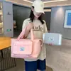 Bolsa de Almacenamiento Plegable de Gran Capacidad para Equipaje, Multifuncional para Mujer, Portátil para Estudiantes, Bolsa para Natación, Separación Seco y Húmedo, Bolsa para Yoga y Gimnasio