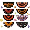 Bandeira em Leque para Halloween, Decoração de Fundo para Parede de Pátio Externo, Varanda, Festival Fantasma, Bandeira para Pendurar em Material Poliéster, Bandeira Semicircular