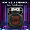 Altavoz Portátil Bluetooth Inalámbrico ZQS6160 con Tarjeta, Carga Inalámbrica y Micrófono con Cable para Exteriores