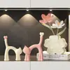 Vaso Gatinho Amor Escandinavo Enfeites Decorativos Sala de Estar Gabinete de TV Gabinete de Vinho Nicho Decoração Presente de Aniversário Preço de Atacado