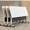 Mesa de conferencia de escritorio plegable, mesa larga modular móvil, escritorio de oficina para dos personas, mesa y sillas de entrenamiento plegables