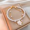 Pulsera de Camelia de Perla de Alta Calidad 2024 Nuevo Llegado de Verano Joyería de Pulsera de Lujo de Entrada de Nicho Accesorios Yiwu