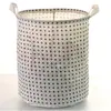 Cesta de Ropa Sucia de Algodón y Lino Cubo para Artículos Varios Cesta de Lavandería Plegable Cesta de Almacenamiento de Baño Portátil Cesta de Almacenamiento de Ropa Cesta de Almacenamiento de Tela