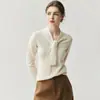 Nuevo suéter de punto de cachemira para mujer de otoño e invierno, diseño de jersey, estilo francés, nicho, con cintas fluidas, suave y acogedor, moderno