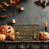 Póster Divertido de Halloween Placa de Aluminio Retro Pintura de Lata Cine Restaurante Pared Garaje Señal Decoración Transfronterizo