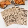 Papel Retro Americano a Prueba de Aceite Papel Absorbente de Aceite Papel a Prueba de Aceite Comestible para Freír Papas Fritas Restaurante Occidental Bandeja para Hornear Papel de Protección