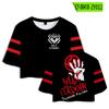 Camiseta de mujer con el periférico de anime de batalla Manshu, suave y cómoda, de manga corta con ombligo, sencilla y dulce, ropa para mujer