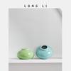 Jarrón de Cerámica Longli ins Simple Estilo Japonés Adornos Decoración Sala de Estar Hogar Entrada Set de Flores Hidropónicas de Flor Seca Suave