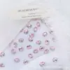 Base sin costuras sin fondo 6*8 Huevo de Paloma Rosa Rosa Apilado Diamante Transparente Iluminador DIY Uñas de Lujo Ligero Bola de Diamante