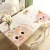 Mantel de Mesa de Dibujos Animados Sencillo, Sin Lavado, Impermeable, Resistente al Aceite, Lujo Ligero, Sensación de Alta Gama, Nuevo Modelo 2025, Mantel Protector de Superficie de Mesa de Café