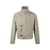 Chaqueta de Trabajo Casual Retro Cleanfit para Otoño e Invierno para Hombres y Mujeres Botón de Langosta Corte Corto Cuello Alto Americano Moderna
