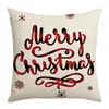 Capa de Almofada Principal para Feriado de Natal Elemento Boneco de Neve Papai Noel Árvore de Natal Capa de Almofada Almofada para Sofá Cama Mesinha de Cabeceira