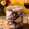 Novo favorito em armazenamento doméstico de luxo leve Pedra pode ser usada como porta-velas de aromaterapia, porta-joias ou ornamento de mesa Bulgari Roxo Três