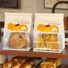 Saco para Pão Assado Torrada 450g Saco para Embalagem de Bagel Croissant Borda Enrolada com Arame Saco de Embalagem Auto-Selante Atacado