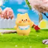 Urso Amarelo Fofo Musgo Micro Paisagem Decoração Criativa Acessórios Mini Carro Enfeites de Mesa Atacado
