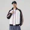 Chaqueta de Estilo Americano Holgada de Moda para Hombre Primavera/Otoño 2026 Cuello Alto Retro Juvenil Casual Versátil Ropa de Trabajo