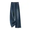 Jeans rectos de cintura alta, modernos y versátiles, para mujer, nueva colección otoño 2026, corte holgado, adelgazantes, versátiles, pantalones de pierna estrecha y ancha