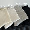 Versión Coreana Ins Moda Color Sólido Malla Hueca Calcetines Tubo Primavera y Verano Delgados Simples Niña Moño Calcetines Apilables