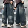 Pantalones de otoño para niño 2026 nuevo estilo, jeans para niño talla mediana a grande, colección primavera y otoño, pantalones largos rectos súper estilosos