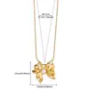 Collar con Colgante de Mariposa de Acero Inoxidable Chapado en Oro de 18 Quilates Estilo Nuevo Transfronterizo Joyería para Mujeres Cadena de Clavícula Fábrica de Mariposas Venta al por Mayor