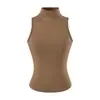 Colección de otoño e invierno: Conjunto sexy, elegante y que realza la figura de tres piezas para mujer, con cuello semi-alto, top sin mangas, cárdigan de manga larga y falda de cintura alta que estiliza.