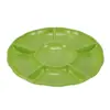Plato Desechable de Plástico PS para Fruta, Botana, Plato Dividido para Cena, Fiesta, 6 Compartimentos, Redondo, Bandeja de Embalaje