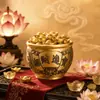 Jarrón Premium Dinghao de Latón con Patrón de Dragón, Jarrón Pixiu, Jarrón de Cuenco del Tesoro, Cenicero, Adorno Creativo, Decoración Feng Shui, Joyería