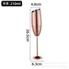 Copa de vino de acero inoxidable 304 de capa única de 500 ml, copa de vino tipo barril de gran capacidad colorida, resistente a caídas, con recubrimiento de cobre