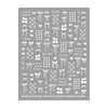 Redanco3D Planos Ins Populares Pegatinas para Uñas de Dibujos Animados Lindos Pegatinas para Uñas de Lazo Rosa y Azul Dh-1059