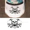Calcomanías para la puerta lateral del cuerpo del coche D-923 Tótem de tres calaveras Guirnalda universal Calcomanías para el capó del coche