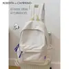 Bolso Escolar Suave Estilo Japonés Transfronterizo para Mujer, Versión Coreana, Color Sólido, Mochila Versátil para Adolescentes, Adecuado para Estudiantes de Secundaria y Preparatoria