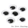 Materiales para Manualidades DIY Infantiles Accesorios de Ojos de Animal Ojos de Juguete con Adhesivo Trasero Ojos Móviles Ojos Negros y Blancos para Muñecas