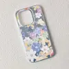 Design Floral de Tela Cheia Adequado para Capa de Celular iPhone 17 Pro Max, Apple 16 Pro, Girly 14, Cross-Border 15, Estilo Fresco