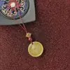 Chaveiro Criativo Fechadura Ruyi, Pingente Seguro para Chave de Carro, Ornamento de Metal Besta Devoradora de Ouro para Homens e Mulheres, Estilo Retro Artístico